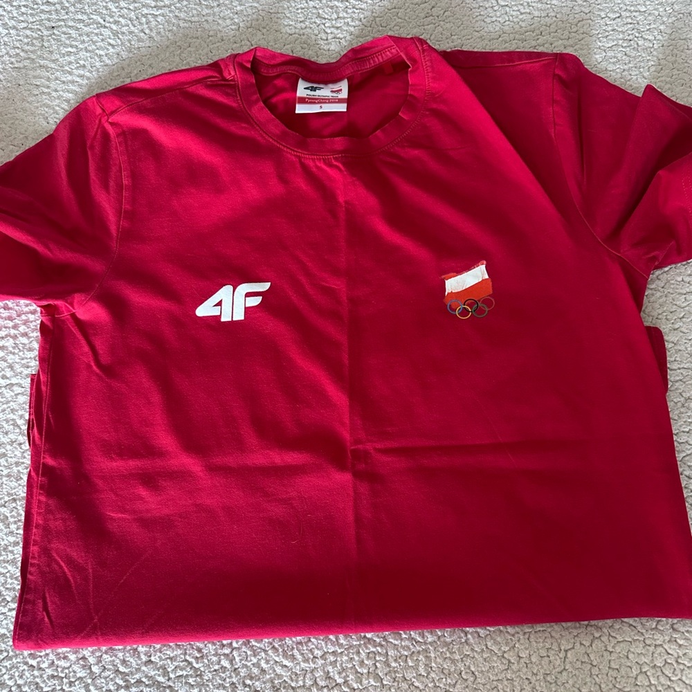 4F Red Olympic T-Shirt Polish winter dry fit